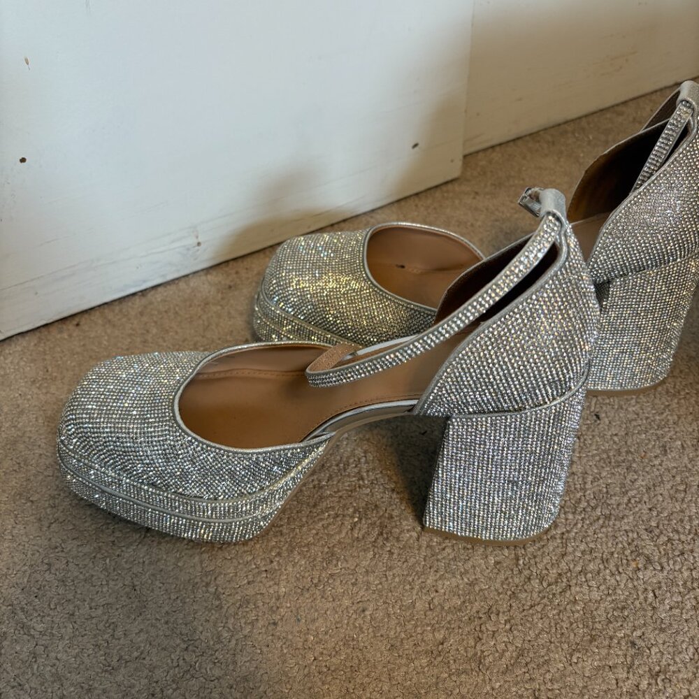 Wild Fable Bianca Rhinestone Platforms - Picture 2 of 2